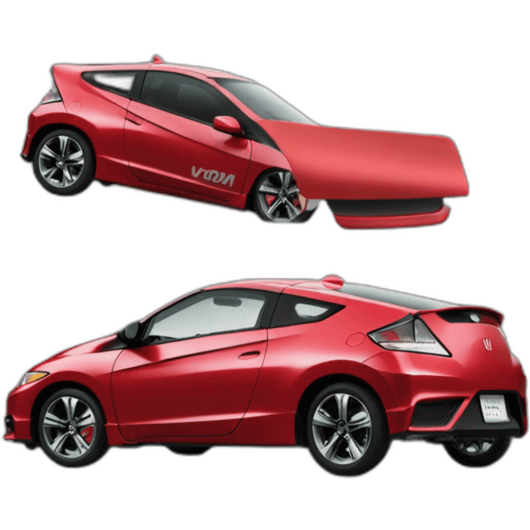 Honda crz with vroom vroom text emoji