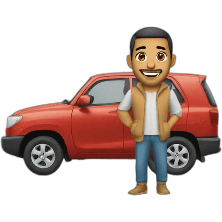 Moroccan guy in a toyota emoji