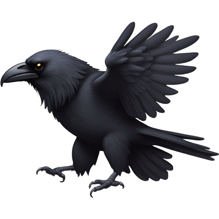 Raven attacking a buffalo  emoji