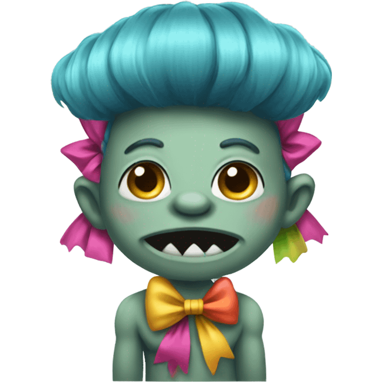 troll with a bow on emoji