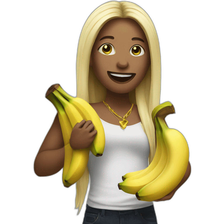 Singer with banana emoji