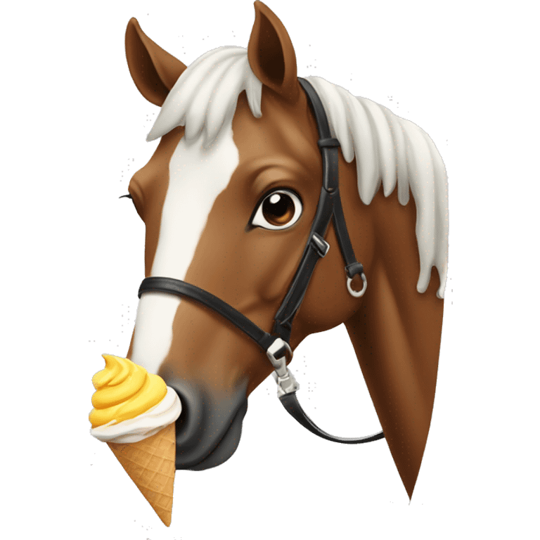 Horse with ice Cream emoji