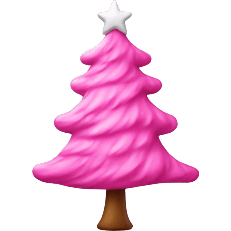 Pink Christmas tree emoji