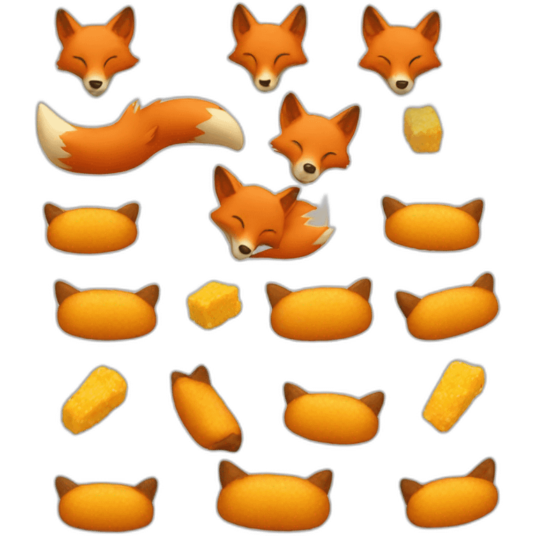 fox eat nuggets emoji