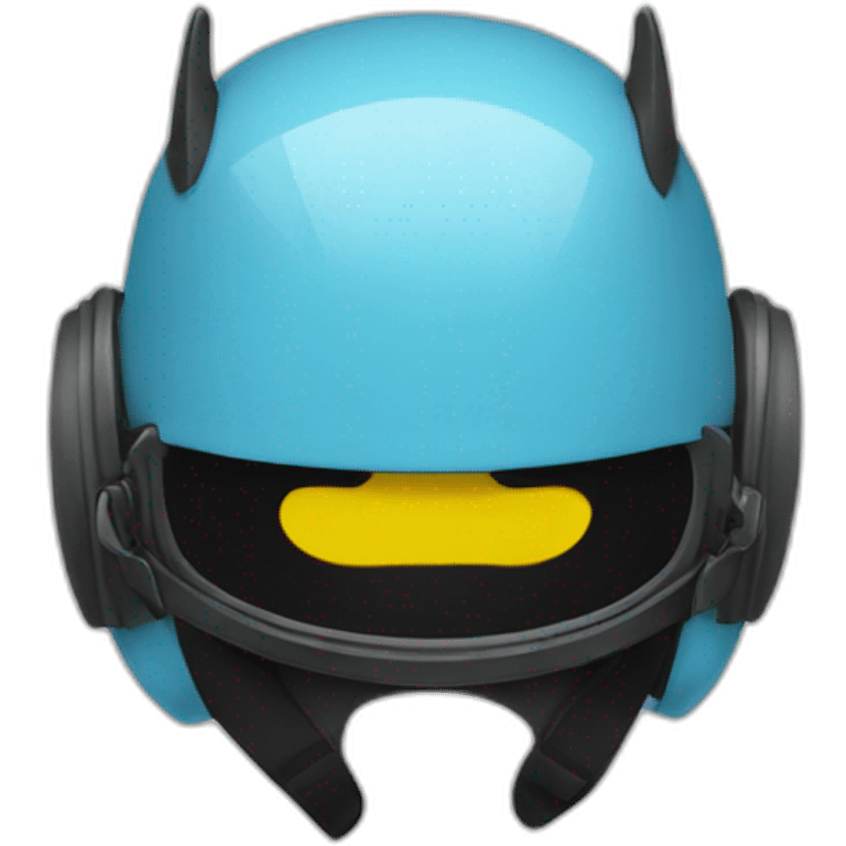 Un chauve avec un casque emoji