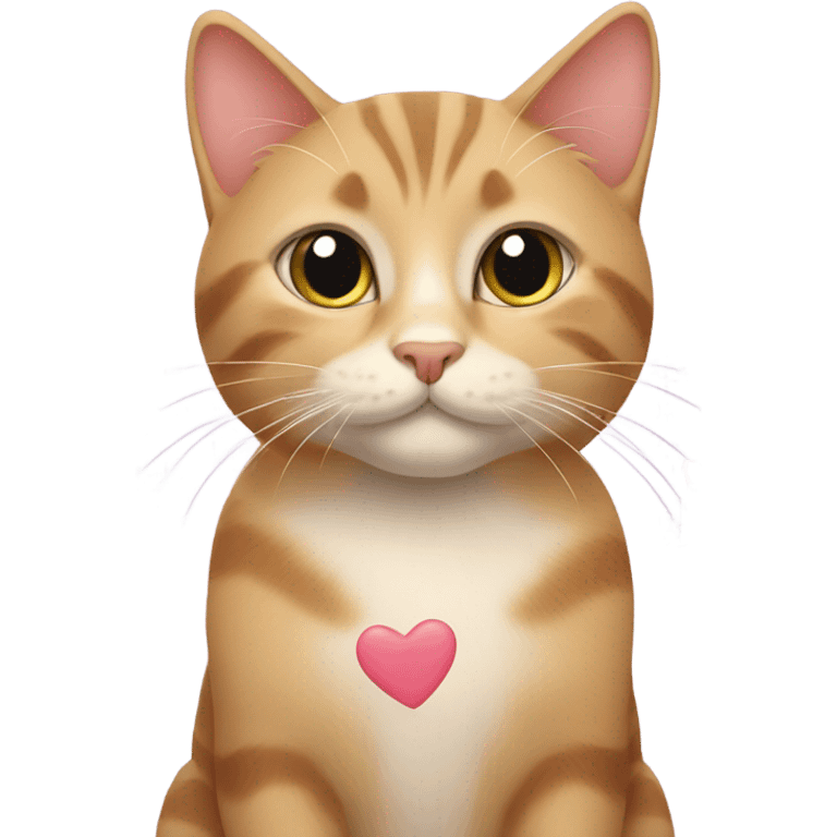 Cat with hearts emoji