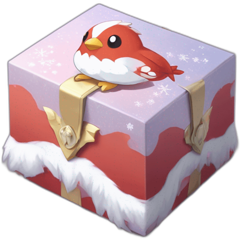 Pokemon Delibird Badge Winter Slowflake GiftBox 2023 emoji