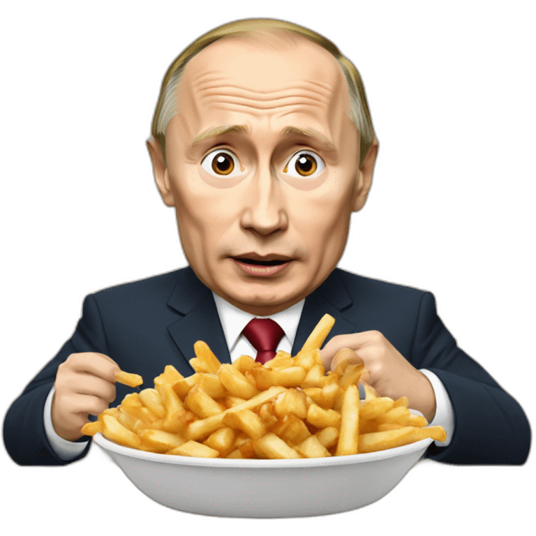 Vladimir putin eat a poutine emoji