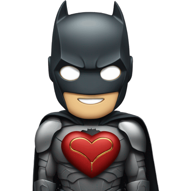 Batman with iron man heart emoji