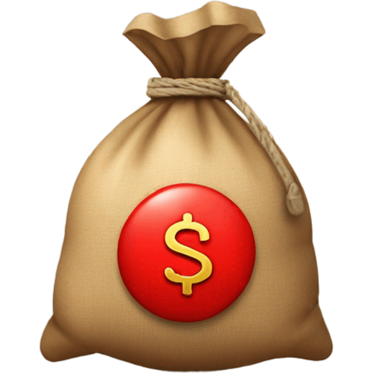 money bag with red money sign emoji