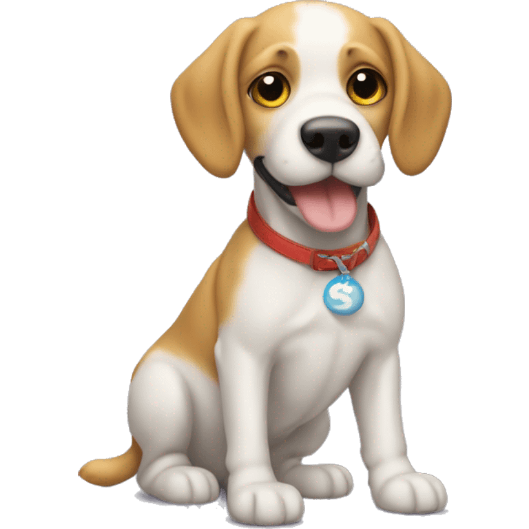 Perrito de globo de helio emoji