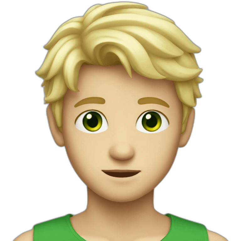 blond boy with green eyes emoji