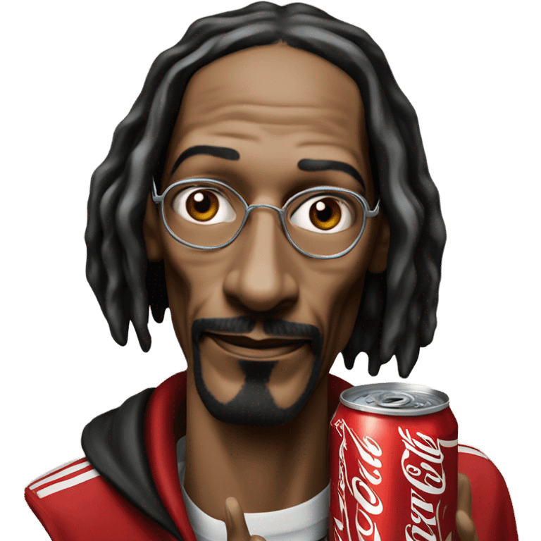 Snoop dogg with one Coca Cola can  emoji