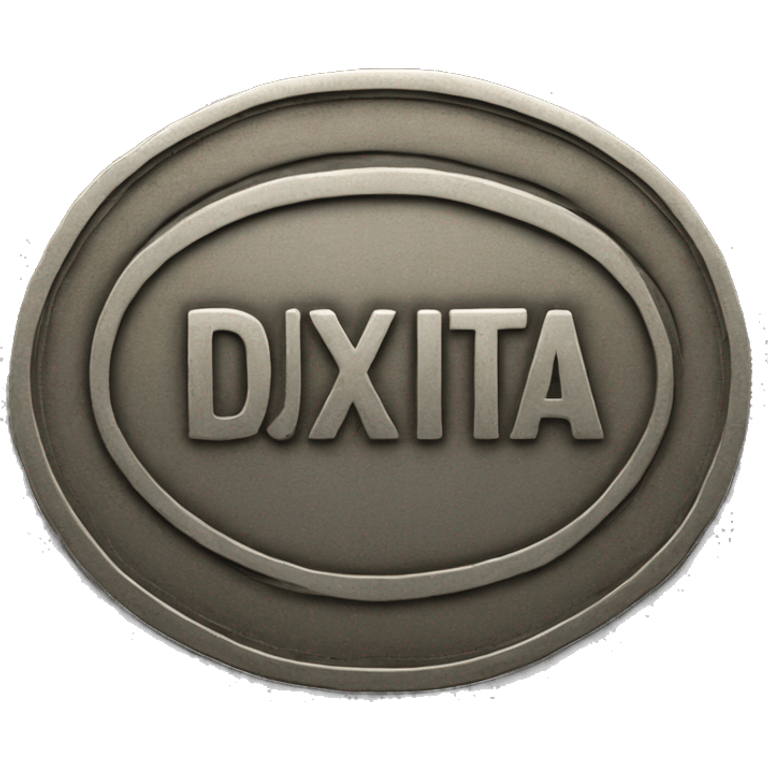 oval shaped coin with text 'juxta' emoji