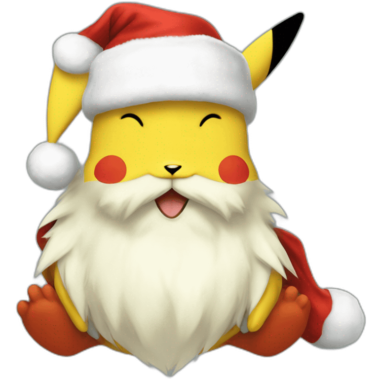 pikachu santa emoji