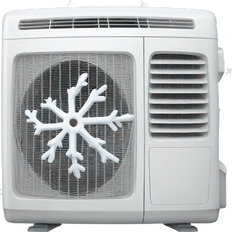 Air conditioner with snowflakes emoji