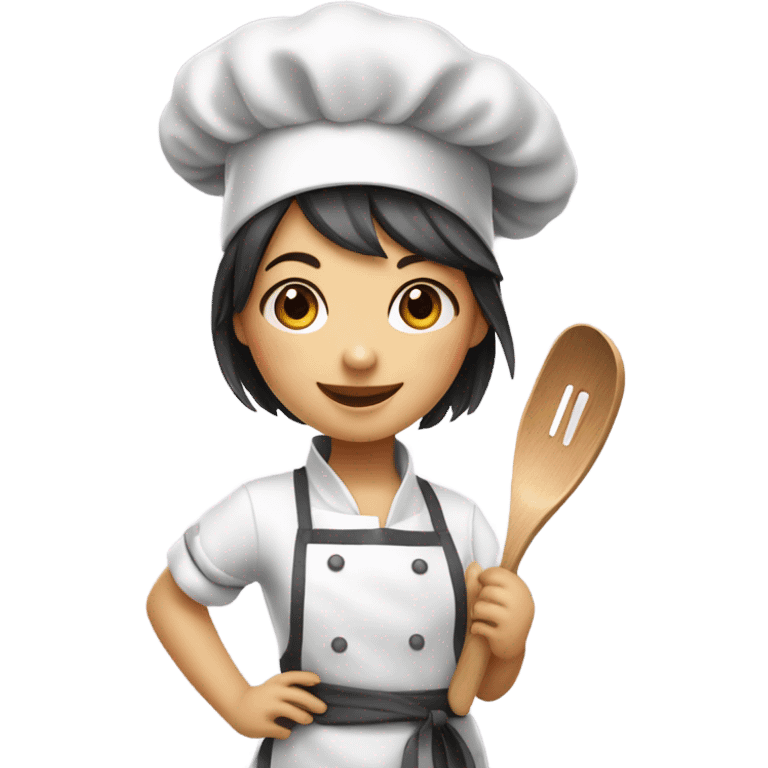 Little Chinese girl chef  emoji