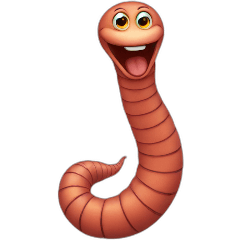 polite worm emoji