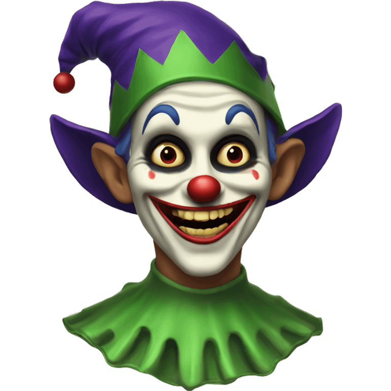 vintage scary jester  emoji