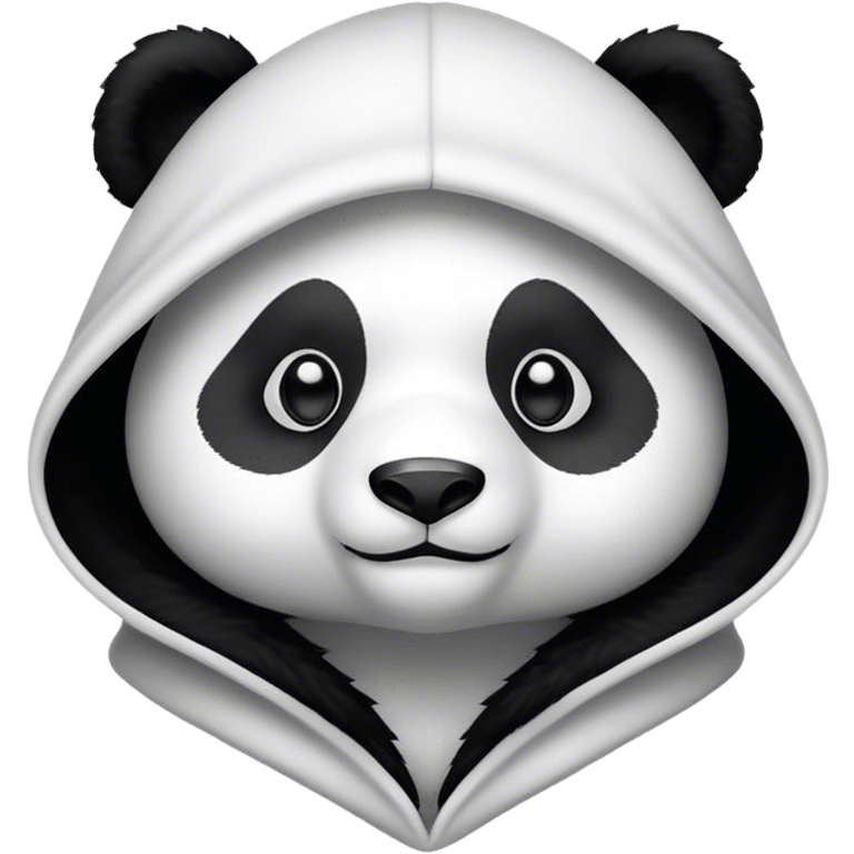 Panda with a hood emoji