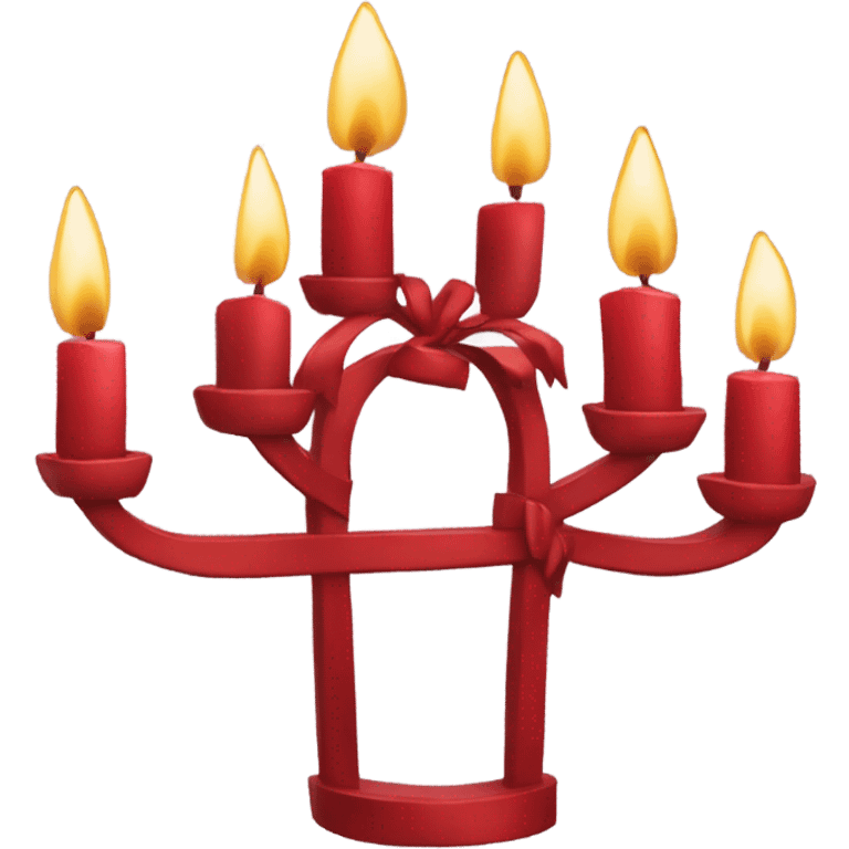 Red Christmas candle arch   emoji