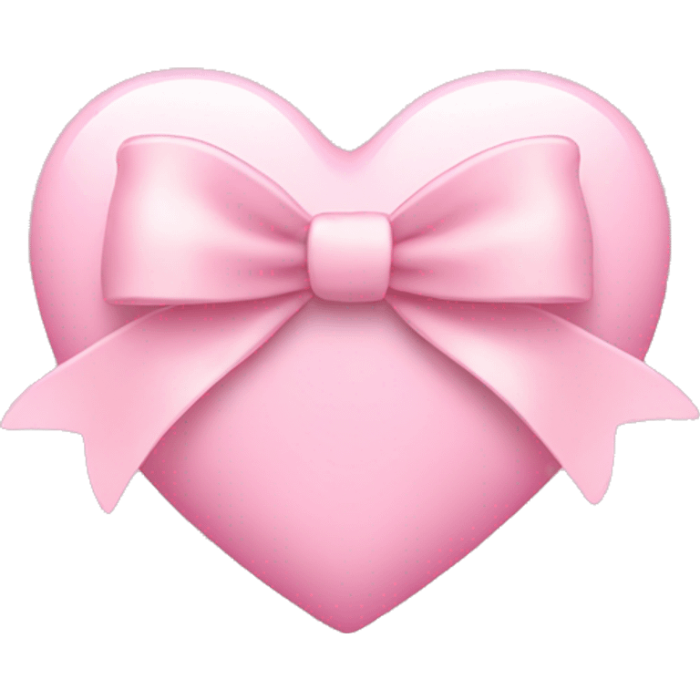 light pink heart emoji with bow emoji