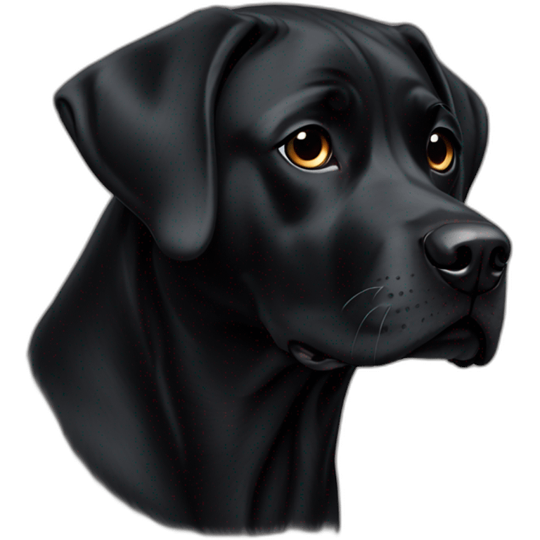 Max the dog black lab boxer mix emoji