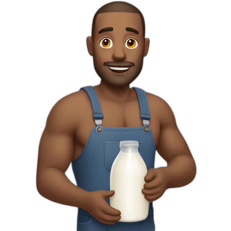 a dad with milk emoji