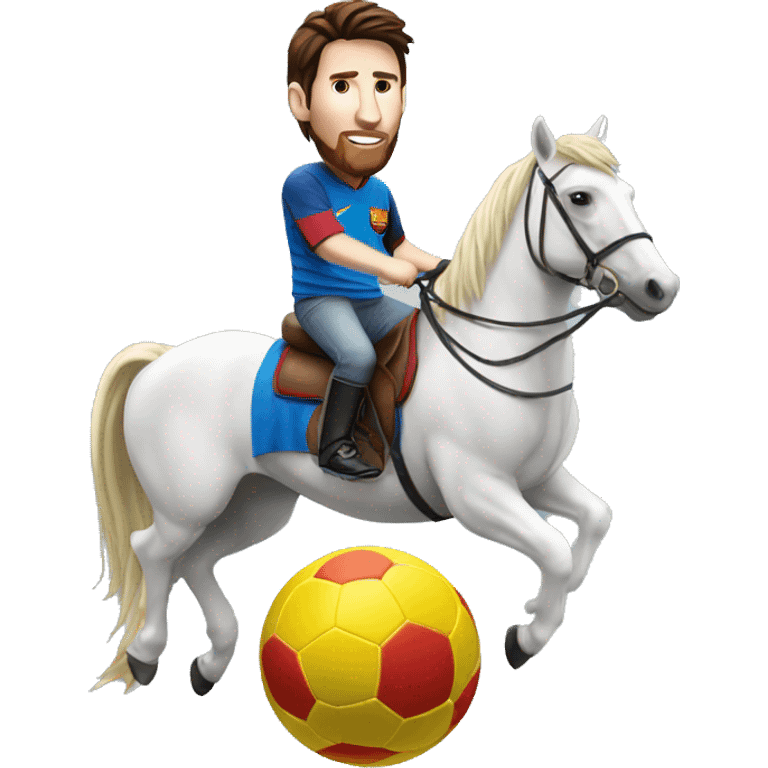 Messi sur un cheval emoji