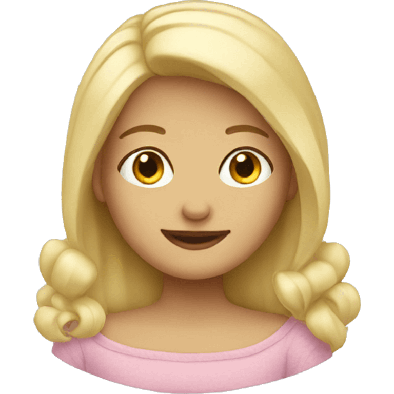 blond cozy girl emoji