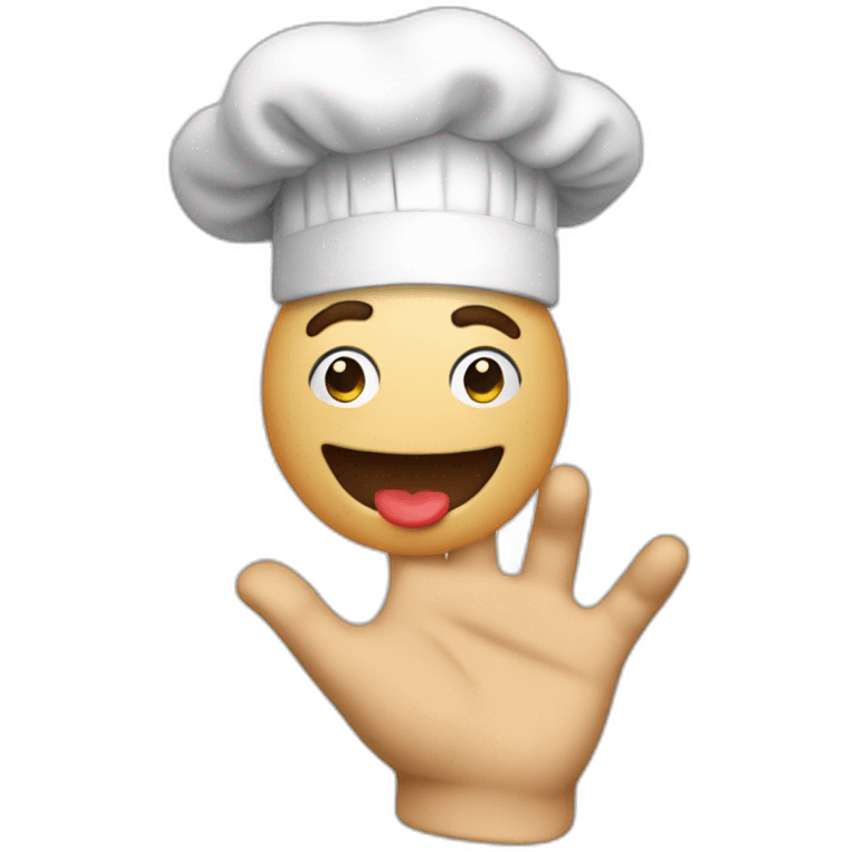 Chef hand puppet emoji