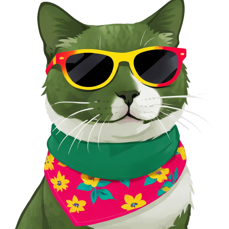 Cat with sunglasses emoji