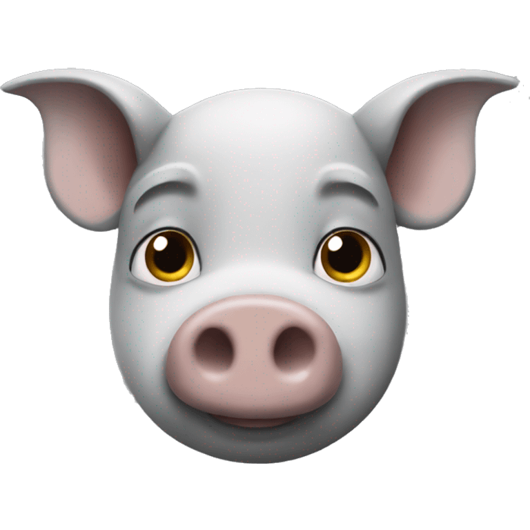 Grey pig challenge  emoji