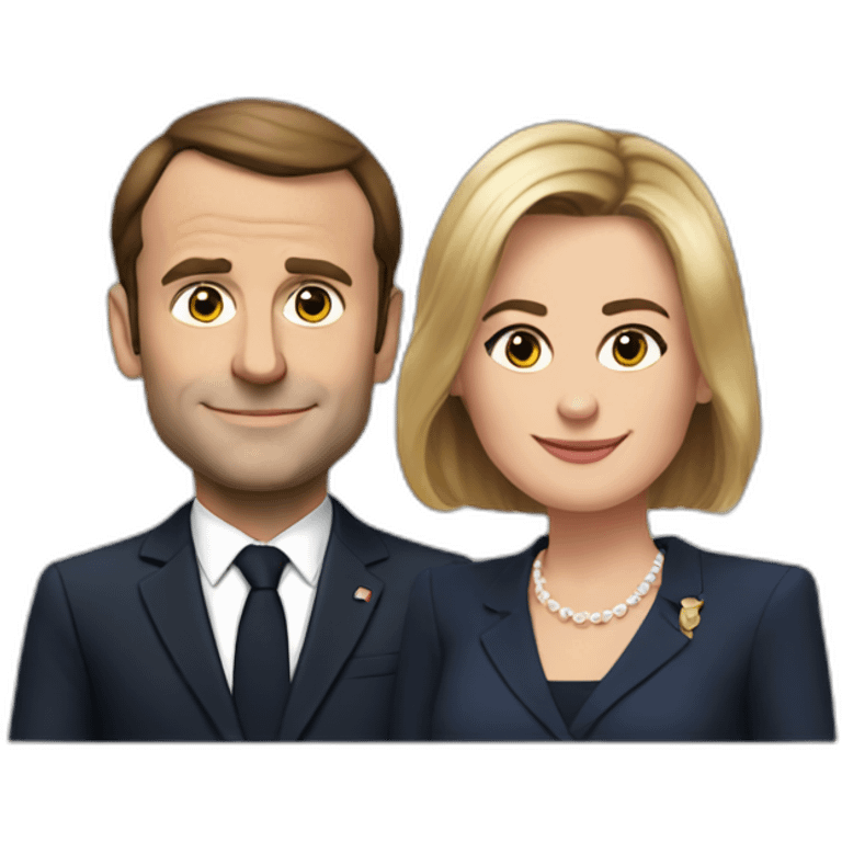 Macron et Brigitte  emoji