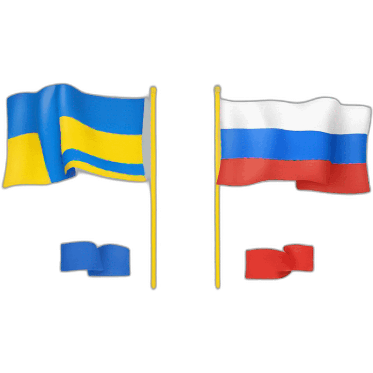 Russia flag and Ukraine Flag nd belarus flag emoji