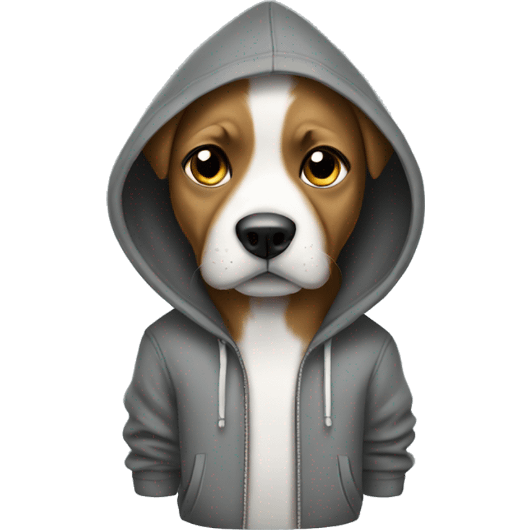 Dog wear a hoodie  emoji