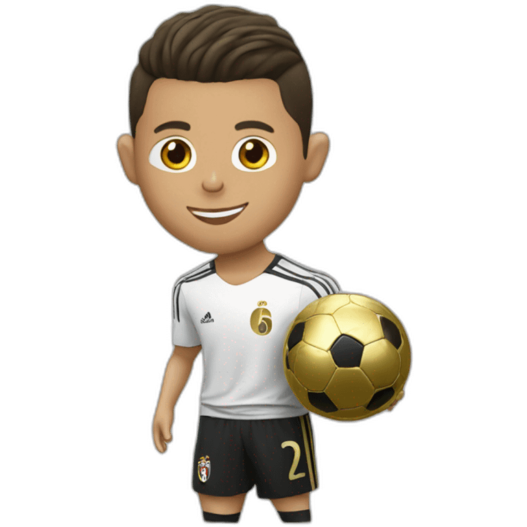 Cr7 avec 5 ballon d'or emoji