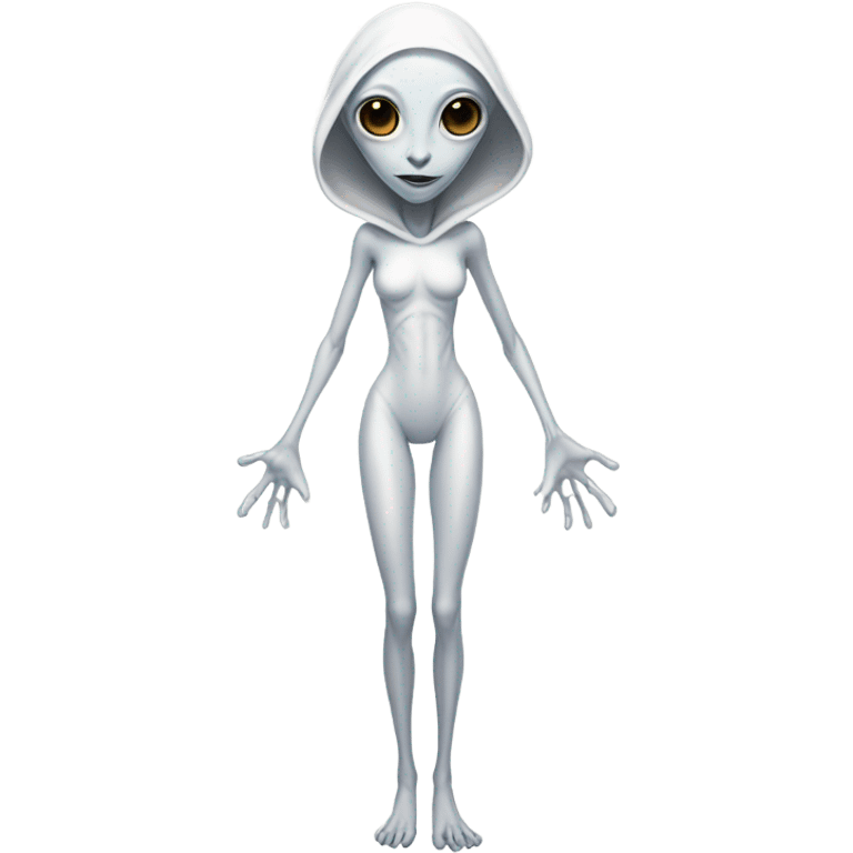 a white alien woman full body emoji