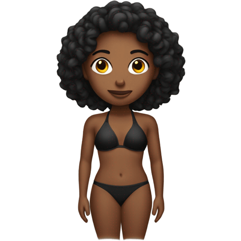 Black womens bikini emoji