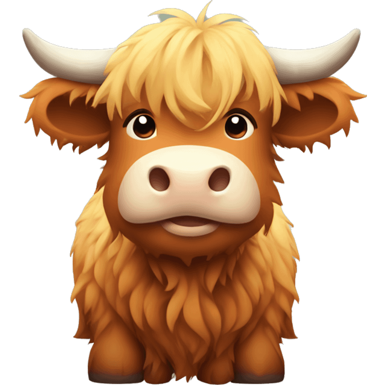 Kawaii highland cow emoji