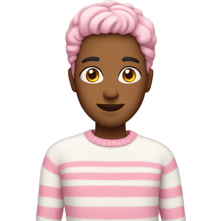 Pink and white sweater emoji