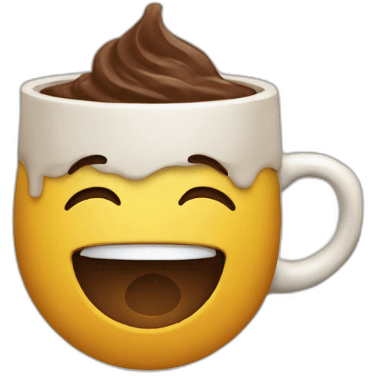 Emodji with coffee emoji