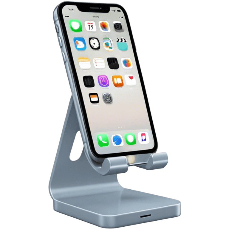 Iphone on stand emoji