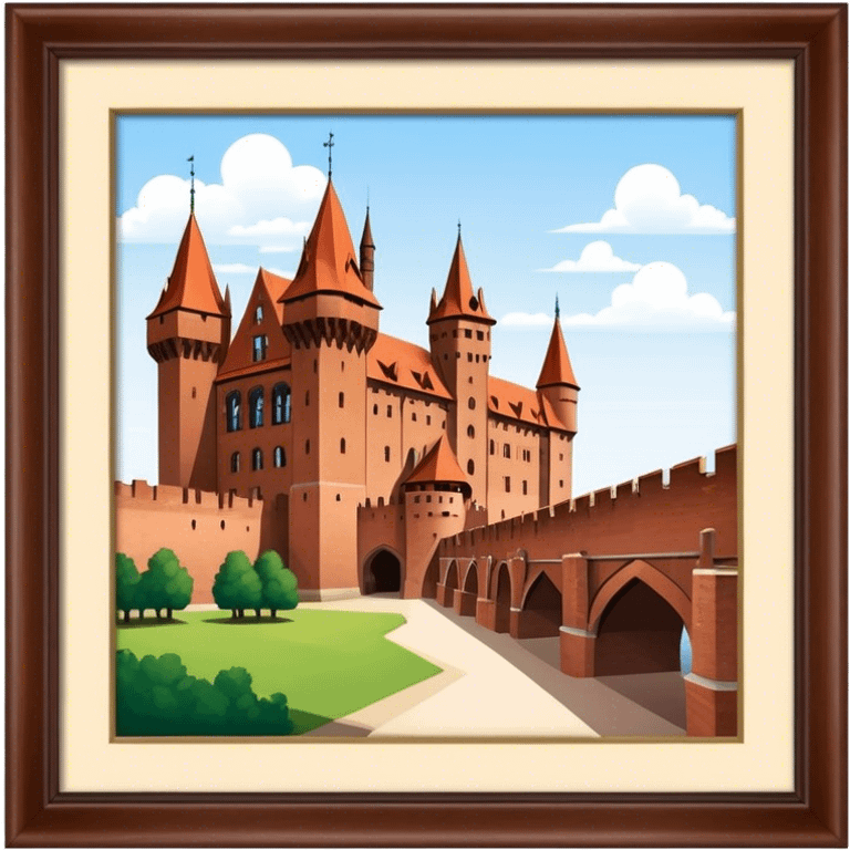 Cinematic Realistic Malbork Castle  Emoji emoji