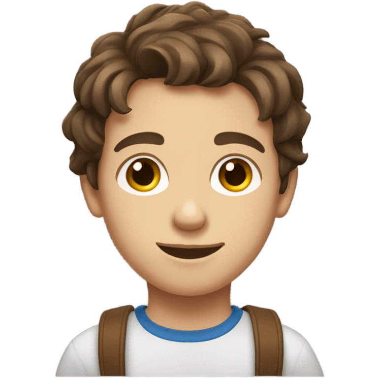 brown haired boy portrait emoji