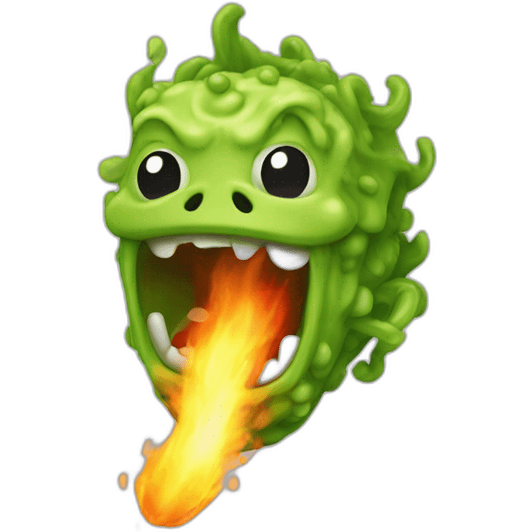 fire breathing evil wasabi emoji