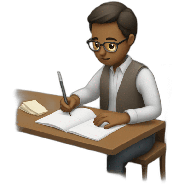 story writer at work symbol emoji