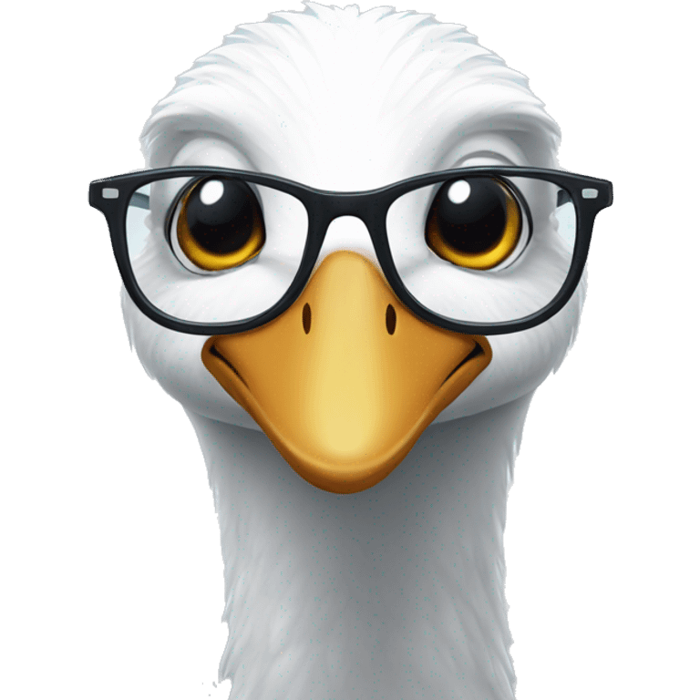 Swan with glasses emoji