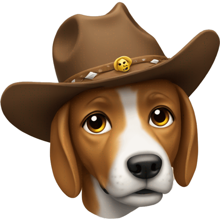 dog emoji with a cowboy hat emoji