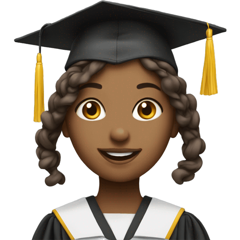 Beautiful girl celebrating graduation  emoji